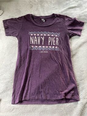 Navy Pier Women’s Purple Graphic Short Sleeve Tee
